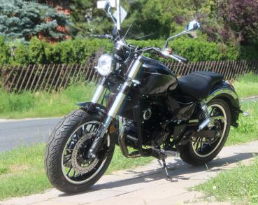 125 ccm Motorrad Chopper Yamasaki YM125-B RCR schwarz glanzend